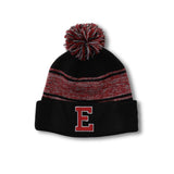 Elite New Era Knit Chilled Pom Beanie - NE909 Black/Scarlet